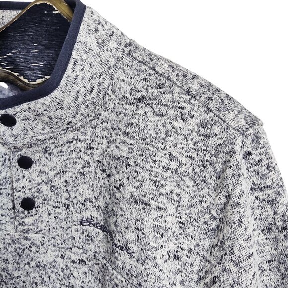 Eddie Bauer Mens Heavyweight Radiator Fleece Quarter Snap Pullover Sweater M - Picture 4 of 8